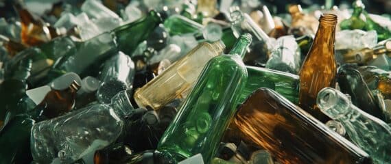 déchets en verre